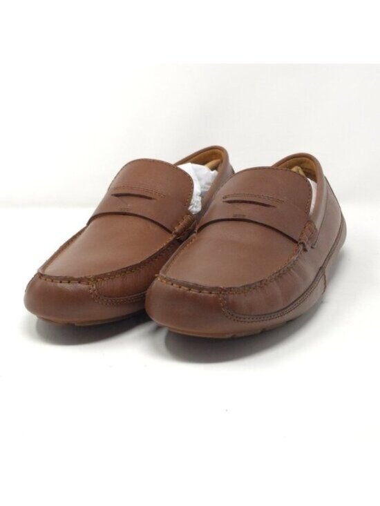 Clarks Other - Clarks Markman Way Dark Tan Leather Loafer Slip On Shoes 9.5M